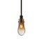 Besa Lighting Wish Stem Pendant, Amber/Clear, Black Finish, 1x40W Incandescent 1TT-WISHAM-BK - alternate 1